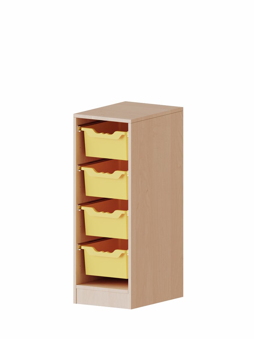 ErgoTray Regal einreihig 2,5 OH, 4 Boxen L